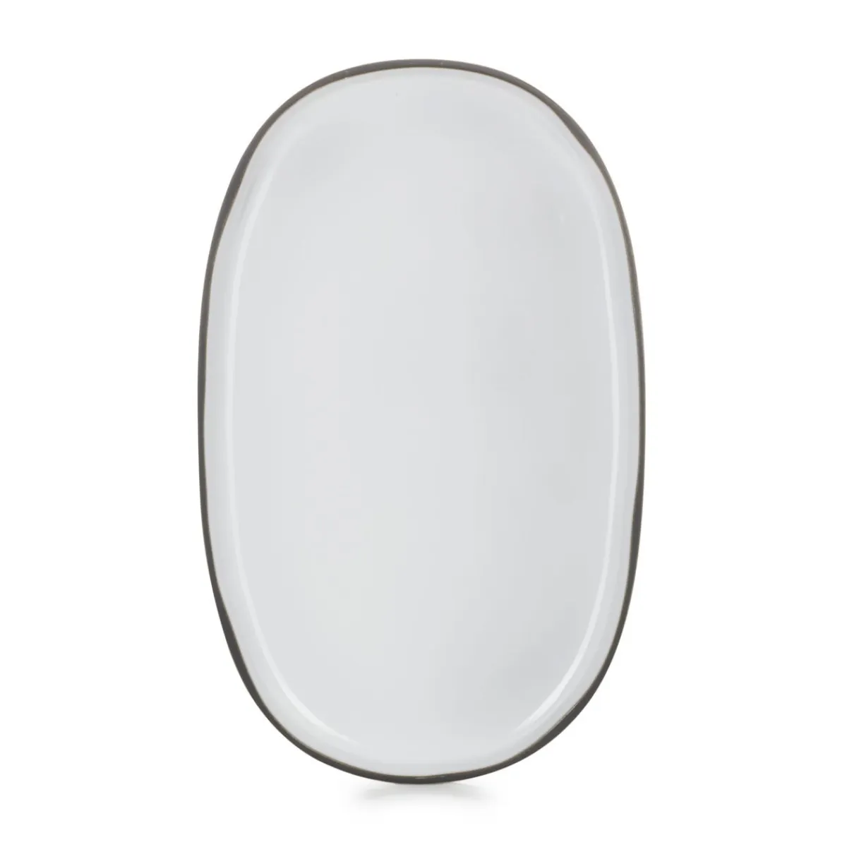 REVOL Assiette plate ovale blanc porcelaine culinaire 35,5x21,8 cm Caractère Discount