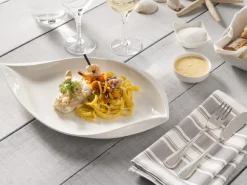 PRO.MUNDI Assiette plate ovale blanc porcelaine 19x11 cm Folia Discount