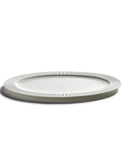 SERAX Assiette plate ovale blanc porcelaine bone china 34x22 cm Nido