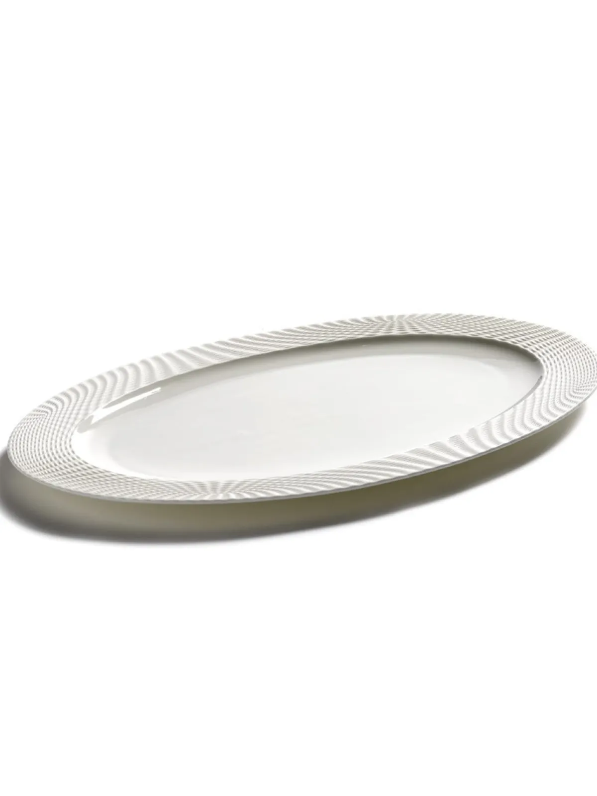 SERAX Assiette plate ovale blanc porcelaine bone china 34x22 cm Nido