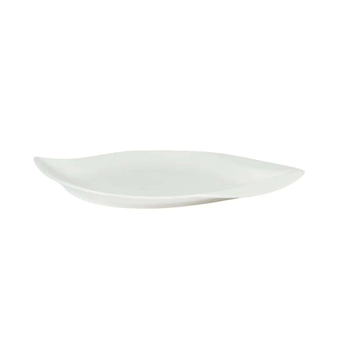 Assiette plate ovale blanc porcelaine 31x18 cm Folia - PRO.MUNDI New