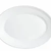 Assiette plate ovale blanc verre opal 29 cm Restaurant - ARCOROC Sale