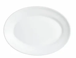 Assiette plate ovale blanc verre opal 29 cm Restaurant - ARCOROC Sale