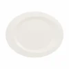 RAK Assiette plate ovale ivoire porcelaine vitrifiée 34,2x27,3 cm Giro