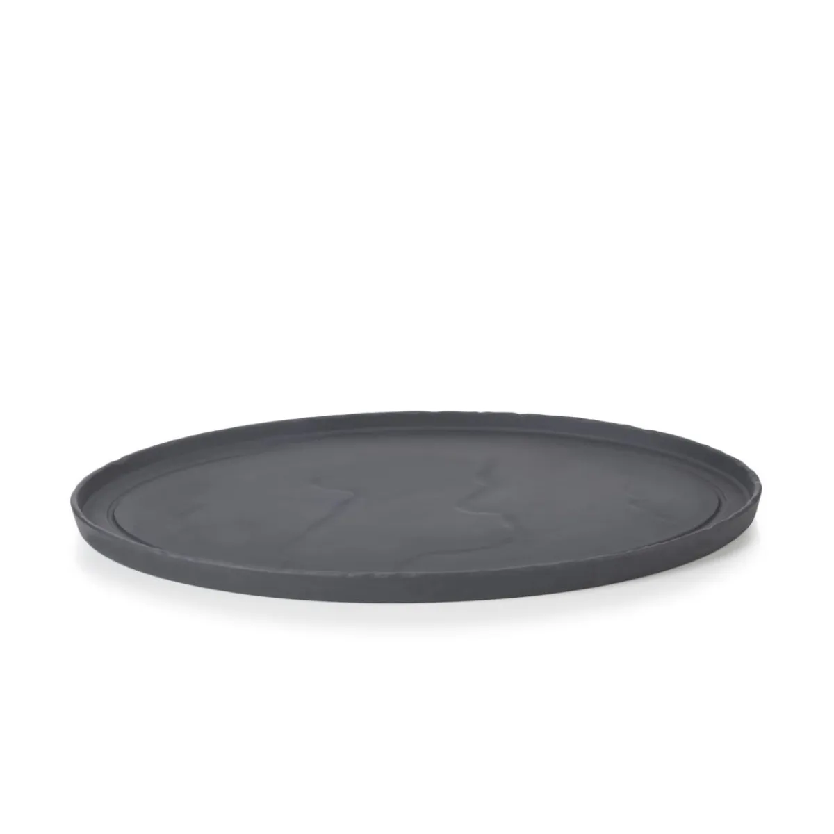 REVOL Assiette plate ovale noir porcelaine culinaire 35x22,9 cm Basalt