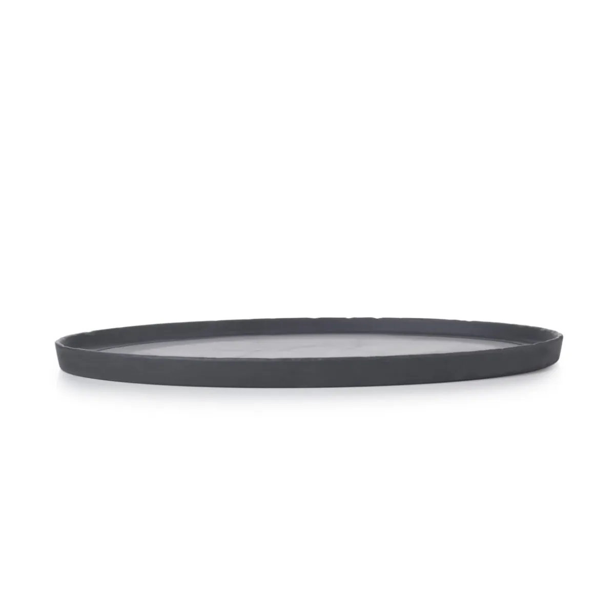 REVOL Assiette plate ovale noir porcelaine culinaire 35x22,9 cm Basalt