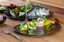 RAK Assiette plate ovale noir porcelaine vitrifiée 21,2x15,6 cm Shaped Clearance