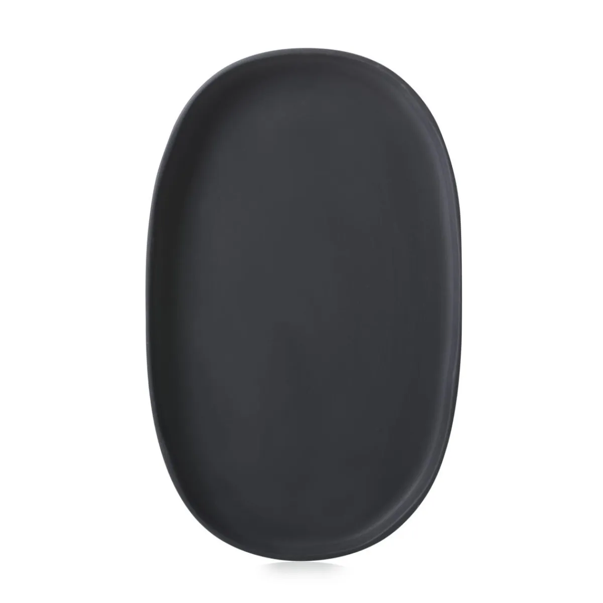Assiette plate ovale noir porcelaine culinaire 35,5x21,8 cm Caractère - REVOL Outlet
