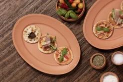 RAK Assiette plate ovale Tero Décor Prima porcelaine 32x21 cm Earth Clearance