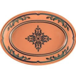 RAK Assiette plate ovale Tero Décor Ostia porcelaine 38,2x26,9 cm Earth Clearance