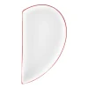 Assiette plate partie droite blanc porcelaine 10x18 cm  Cliché - RAK Clearance