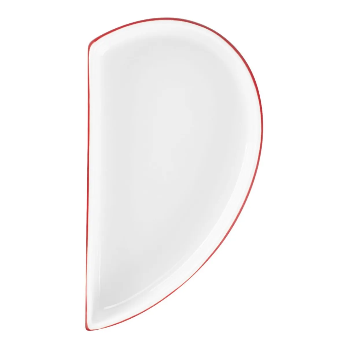 Assiette plate partie droite blanc porcelaine 10x18 cm Cliché - RAK Clearance