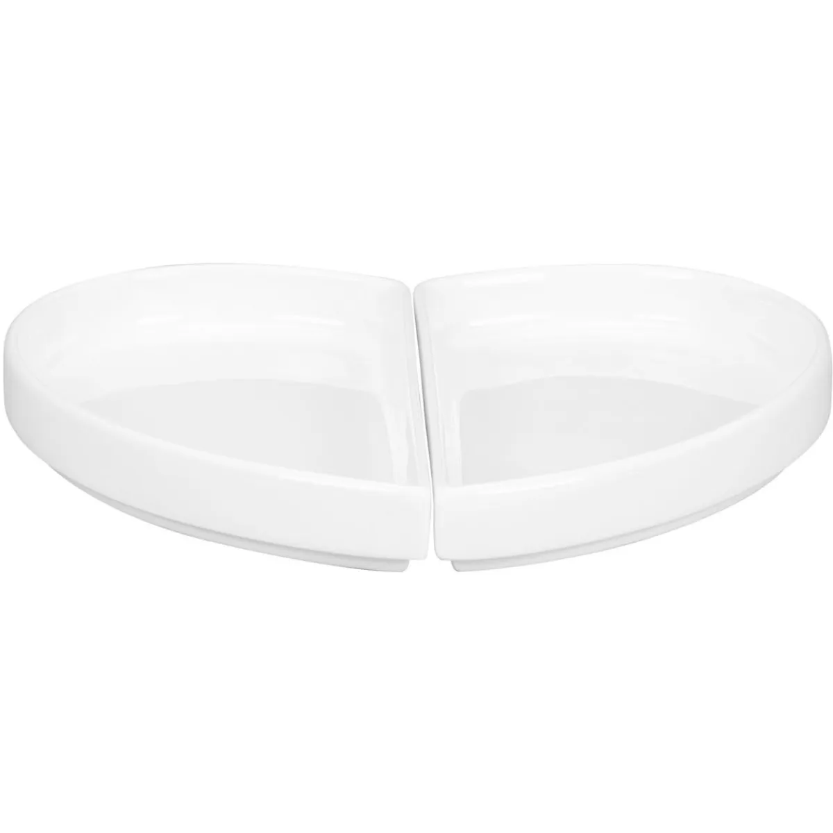 RAK Assiette plate partie droite blanc porcelaine 10x18 cm Cliché
