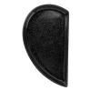Assiette plate partie gauche noir porcelaine 10x18 cm  Cliché - RAK Clearance