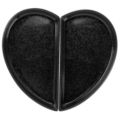 Assiette plate partie gauche noir porcelaine 10x18 cm  Cliché - RAK Clearance