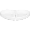 Assiette plate partie gauche blanc porcelaine 10x18 cm  Cliché - RAK Best