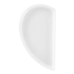 Assiette plate partie gauche blanc porcelaine 10x18 cm  Cliché - RAK Best