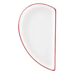Assiette plate partie gauche blanc porcelaine 10x18 cm  Cliché - RAK Hot