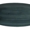 Assiette plate rectangulaire Rustic Teal porcelaine vitrifiée 29,8x15,3 cm Stonecast Patina - CHURCHILL Outlet