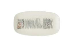 CHURCHILL Assiette plate rectangulaire Pink porcelaine vitrifiée 29,8x15,3 cm Lyra Clearance