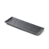 Assiette plate rectangulaire noir porcelaine culinaire 33x11 cm Basalt - REVOL Discount