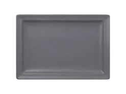 RAK Assiette plate rectangulaire Gris stone porcelaine vitrifiée 33,6x23,2 cm Neo Fusion Discount