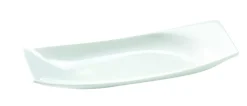 Assiette plate rectangulaire ivoire porcelaine vitrifiée 38x10,2 cm Mazza - RAK Best