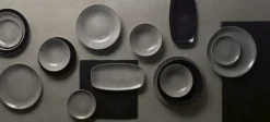Assiette plate rectangulaire gris porcelaine vitrifiée 35,5x18,9 cm Evo Origins - DUDSON Best