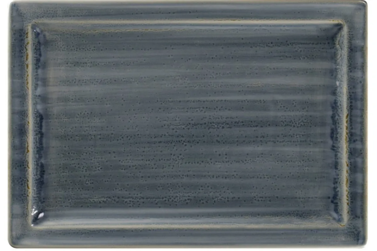 RAK Assiette plate rectangulaire Jade porcelaine vitrifiée 33,6x23,2 cm stone Spot Online