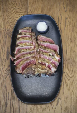 Assiette plate rectangulaire noir porcelaine culinaire 36x15 cm Club - REVOL New