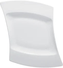 Assiette plate rectangulaire blanc porcelaine 31x26 cm Wing - Aucune New
