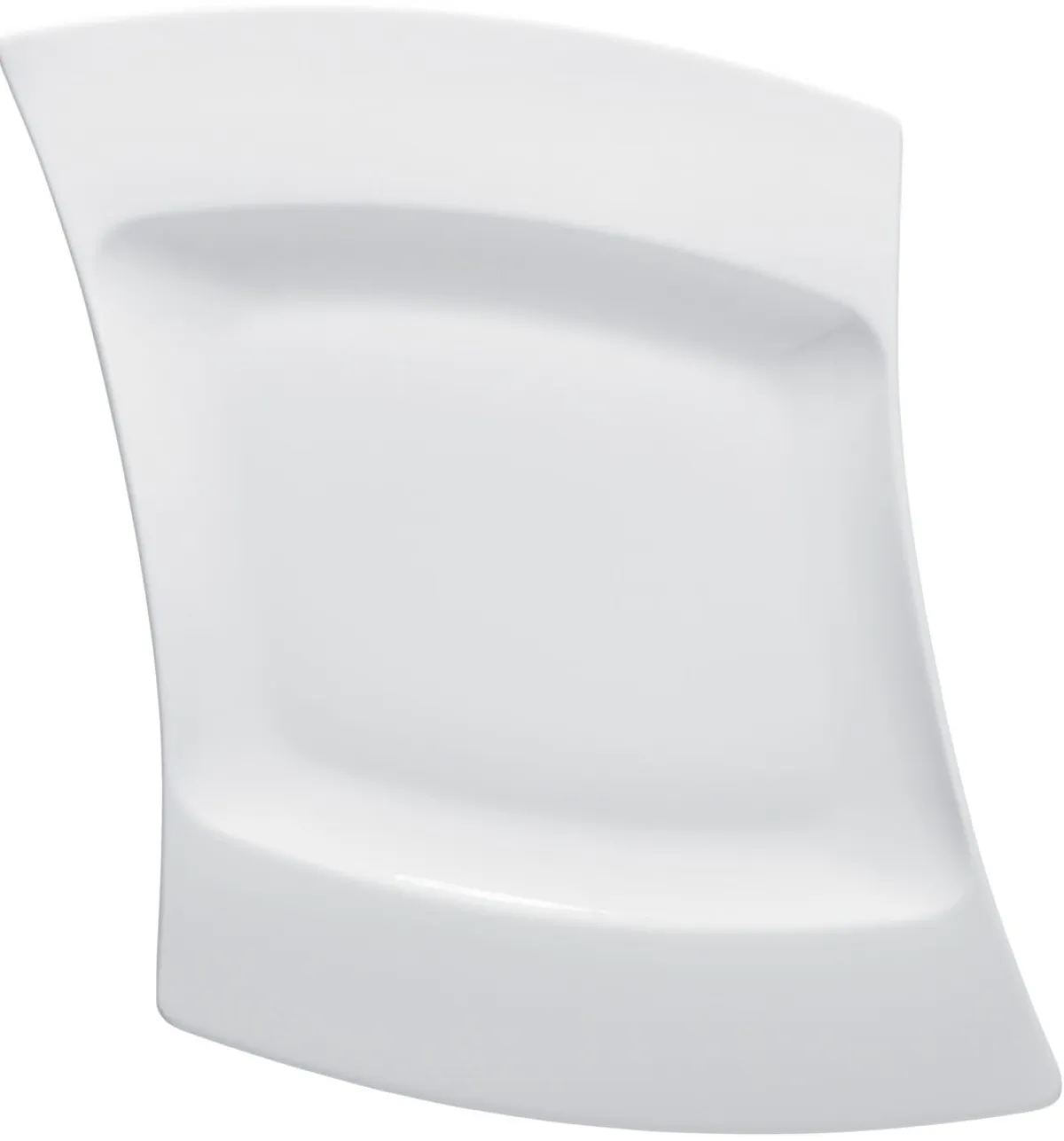 Assiette plate rectangulaire blanc porcelaine 31x26 cm Wing - Aucune New