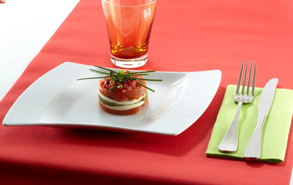 Assiette plate rectangulaire blanc porcelaine 31x26 cm Wing - Aucune New