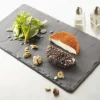 REVOL Assiette plate rectangulaire noir porcelaine culinaire 30x16 cm Basalt Hot