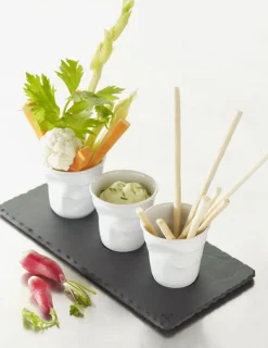 REVOL Assiette plate rectangulaire noir porcelaine culinaire 30x16 cm Basalt Hot