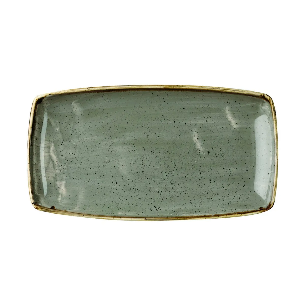 CHURCHILL Assiette plate rectangulaire peppercorn porcelaine vitrifiée 29,5x15 cm Stonecast Grey Hot