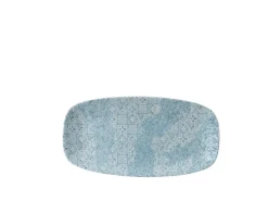 CHURCHILL Assiette plate rectangulaire Aquamarine porcelaine vitrifiée 29,8x15,3 cm Vintage Prints Aquamarine Best