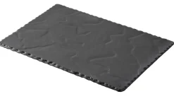 REVOL Assiette plate rectangulaire noir porcelaine culinaire 30x20 cm Basalt Sale