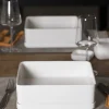 RAK Assiette plate rectangulaire blanc porcelaine 24x8 cm Fractal Hot