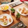 ARCOROC Assiette plate rectangulaire blanc verre opal 21,5x19 cm Evolutions   Outlet