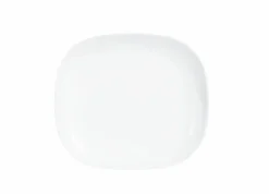 ARCOROC Assiette plate rectangulaire blanc verre opal 21,5x19 cm Evolutions   Outlet