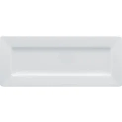 Assiette plate rectangulaire blanc porcelaine vitrifiée 29,4x12 cm Access - RAK Clearance