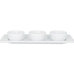 Assiette plate rectangulaire blanc porcelaine vitrifiée 29,4x12 cm Access - RAK Clearance