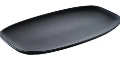 Assiette plate rectangulaire noir porcelaine culinaire 36x21 cm Club - REVOL
