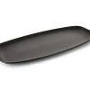 REVOL Assiette plate rectangulaire noir porcelaine culinaire 48x21 cm Club Sale