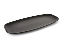 REVOL Assiette plate rectangulaire noir porcelaine culinaire 48x21 cm Club Sale