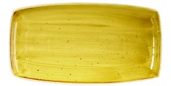 Assiette plate rectangulaire Mustard porcelaine vitrifiée 34,5x18,5 cm Stonecast Mustard - CHURCHILL Sale