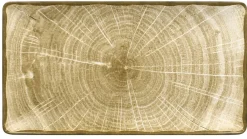 Assiette plate rectangulaire vert porcelaine vitrifiée 33,8x18,3 cm Woodart - RAK New
