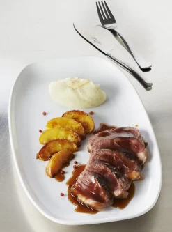 REVOL Assiette plate rectangulaire blanc porcelaine culinaire 24x12,5 cm Club Discount