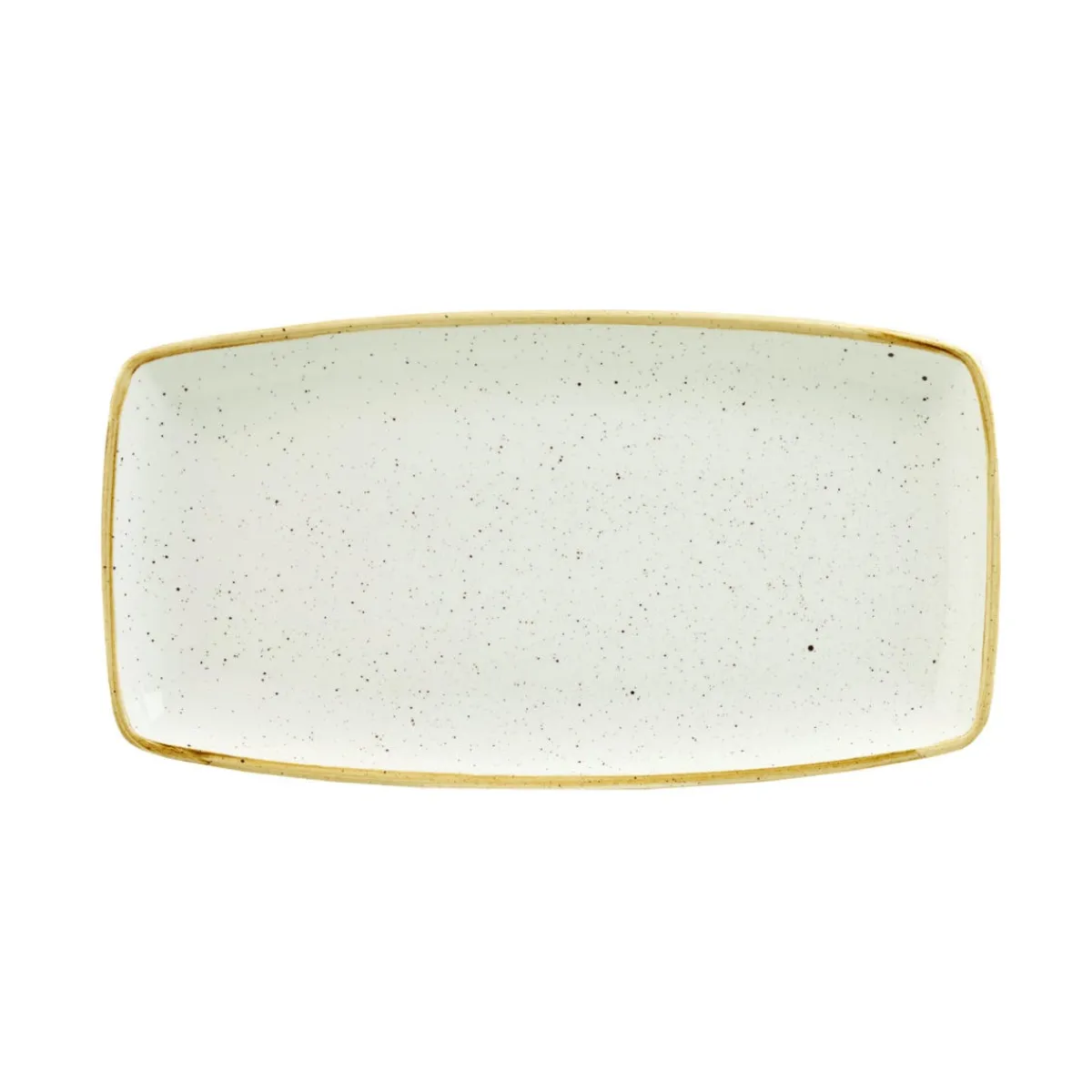 CHURCHILL Assiette plate rectangulaire barley white porcelaine vitrifiée 29,5x15 cm Stonecast Barley